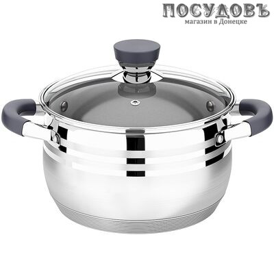 LARA Mercury 02-471LR кастрюля с крышкой 2,9 л, Ø180 мм, сталь нержавеющая AISI 201