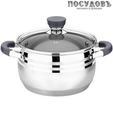 LARA Mercury 02-474LR кастрюля с крышкой 6,5 л, Ø240 мм, сталь нержавеющая AISI 201