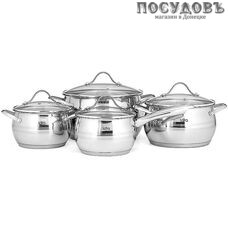 LARA Apple LR02-87 набор посуды, сталь нержавеющая AISI 201, 8 пр.