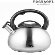 LARA LR00-12 М чайник со свистком, 3,0 л, сталь нержавеющая AISI 201