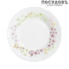 Luminarc Ipomee L8369 тарелка глубокая, стекло упрочненное, цвет белый с рисунком, Ø230 мм, Франция 1 шт.