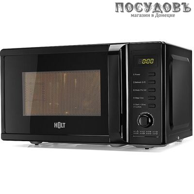 HOLT HT-MO-002 микроволновая печь, 20,0 л, 700 Вт, без гриля, черный