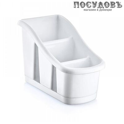 DDStyle 14003 подставка для столовых приборов 180×115×145 мм, полипропилен, цвет белый, 1 шт.