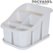 Dunya 14011 подставка для столовых приборов, 5-секционная, полипропилен, цвет белый