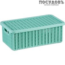 М-пластика Вязание М 2369 коробка с крышкой, полипропилен, 270×150×95 мм, 3,0 л, цвет фисташковый