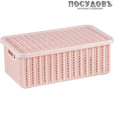 М-пластика Вязание М 2369 коробка с крышкой, полипропилен, 270×150×95 мм, 3,0 л, цвет чайная роза