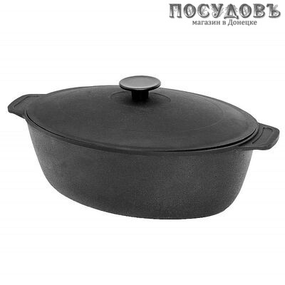 Биол Г0608 гусятница с крышкой 8,0 л, чугун литой