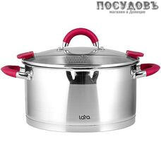 LARA Viva LR02-310 кастрюля с крышкой 1,5 л, Ø160 мм, сталь нержавеющая AISI 201, капсульное дно