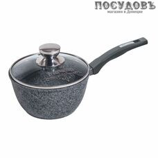 Мечта Премиум Гранит 82901 ковш с крышкой 1,7 л, алюминий литой, гранитное покрытие Greblon (Германия) 4 слоя