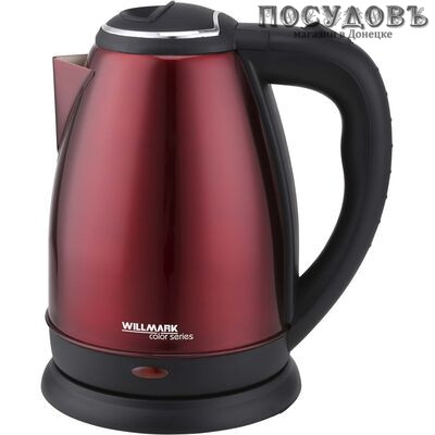 WillMark WEK-1808SS электрочайник, 1800 Вт, 1800 мл, нержавеющая сталь, цвет красный