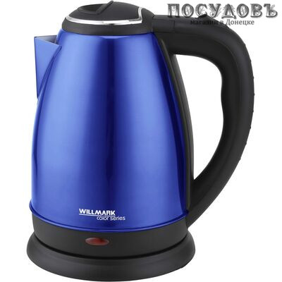 WillMark WEK-1808SS электрочайник, 1800 Вт, 1800 мл, нержавеющая сталь, цвет синий