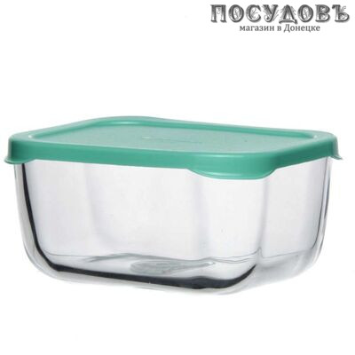Pasabahce Snow Box 53733SLGR контейнер с крышкой, стекло, 400 мл, зеленый