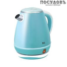 BQ KT1703P электрочайник, 2200 Вт, 1500 мл, двойной нержавейка/пластик, голубой