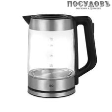 BQ KT1840G электрочайник, 1800 Вт, 1800 мл, стекло закаленное, внутренняя подсветка, черный-стальной