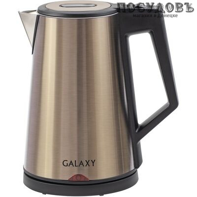 Galaxy GL0320 электрочайник, 2000 Вт, 1 700 мл, тройной нержавейка 18/10, пластик, цвет золотой