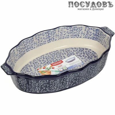 Attribute Eclipse blue ABK106-SRT-B форма для запекания, керамика, глазурированное покрытие, 390×240×80 мм