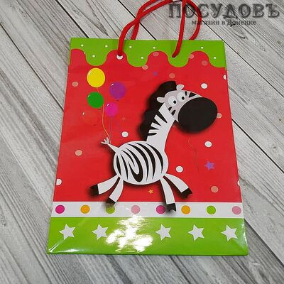 Арта Animals 10738-201811-S пакет подарочный S-140×135×42 мм, бумага, глянцевая ламинация