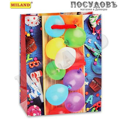 Dream cards Радужные шары ПП-9055 пакет подарочный, 150×120×60 мм, бумага, глянцевая ламинация