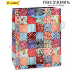 Dream cards Квадратный узор ПП-9057 пакет подарочный, 140×115×60 мм, бумага, глянцевая ламинация Dream cards Квадратный узор ПП-9057 пакет подарочный, 140×115×60 мм, бумага, глянцевая ламинация