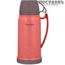 Alpenkok AK-10022S термос, колба стеклянная 1000 мл, корпус полипропиленовый синий без покрытия