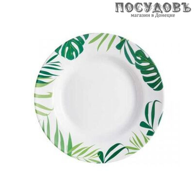 Luminarc Jungle Fever P3293 тарелка глубокая, стекло упрочненное, цвет белый с рисунком, Ø220 мм, Франция 1 шт.