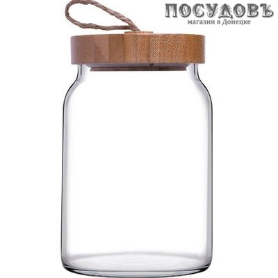 Pasabahce Woody 43593SLB банка для хранения с крышкой, 1130 мл, стекло