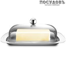 LARA LR00-39 масленка нержавеющая с акриловой крышкой, Россия 2 пр.