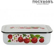 КМК 42504-082/6 лоток с крышкой сталь эмалированная, 1500 мл, белый