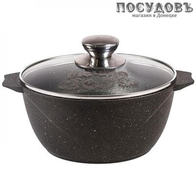 Мечта Гранит Star 42803 кастрюля с крышкой 2,0 л, алюминий литой, гранитное покрытие Greblon 4 слоя