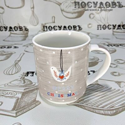 Lefard 260-264 кружка разноцветная Merry Christmas, фарфор, 300 мл 1 шт.
