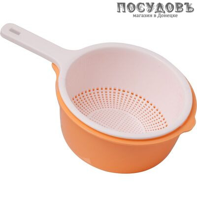 Полимербыт 843 (8432) дуршлаг двойной, Ø190 мм, полипропилен, Россия, 2 пр.