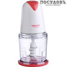 Delta Lux DL-7418 измельчитель 350 Вт, чаша пластиковая 500 мл, две пары ножей, цвет белый с красным