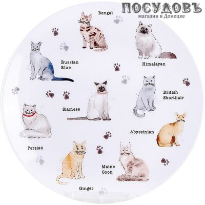 Коралл Cats NB201P тарелка десертная, Ø200 мм, фарфор