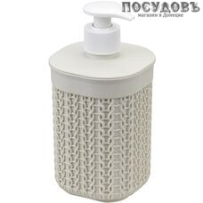IDEA Вязание М 2239 диспенсер для жидкого мыла, полипропилен, белый ротанг