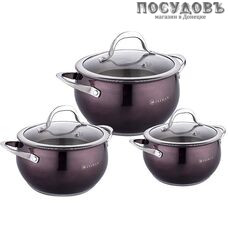 ZEIDAN Z-50633 набор кастрюль, сталь нержавеющая, антипригарное покрытие, 6 пр.