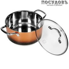 MercuryHaus MC-7087 кастрюля 5,5 л, Ø240 мм, сталь нержавеющая 18/10, семислойное дно