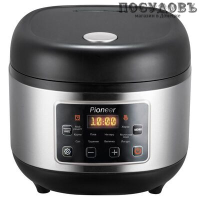 Pioneer MC212 мультиварка 860 Вт, 10 программ, чаша 5,0 л, цвет серебристый с черным