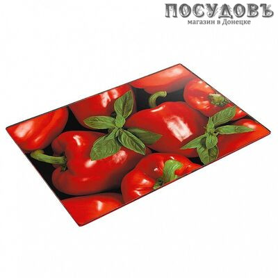 Zeraks Перцы ДВ6-009 доска разделочная, стекло закаленное 200×300 мм