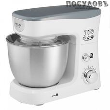 Delta Lux DE-7900P миксер планетарный 3,5 л, 1000 Вт, 6 скоростей, цвет белый с серым