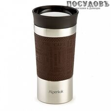 Alpenkok AK-04050A термокружка, колба сталь нержавеющая 400 мл, цвет коричневый