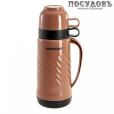 Webber 24007/11S термос, колба стеклянная 1000 мл, корпус пластик коричневый