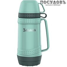 Забава РК-1803 термос, колба стеклянная 1800 мл, корпус пластик зеленый