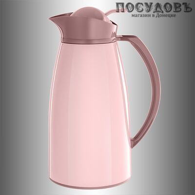 Webber 43002/5S термос-кувшин, колба стеклянная 1000 мл, корпус пластик бежево-коричневый