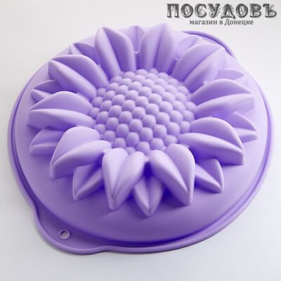 Alpenkok Цветущий подсолнух AK-6165S фиолетовый форма для выпечки кекса, силикон, 290×260×60 мм