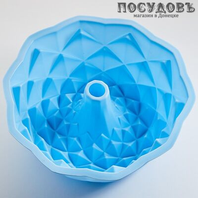 Alpenkok Паутинка АК-6211S персиковый форма для выпечки кекса, силикон, Ø230×85 мм