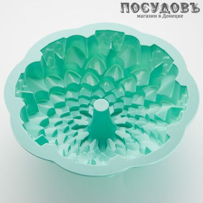 Webber Панчо ВЕ-4463S бирюзовый форма для выпечки кекса, силикон, Ø220×75 мм