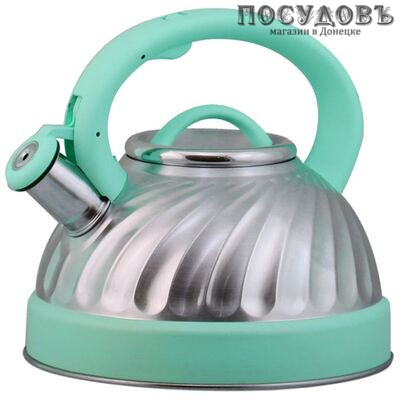 Alpenkok АК-503 чайник со свистком, 3 л, сталь нержавеющая, цвет: сатин, 1 шт.