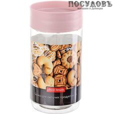 Plast Team РТ1161ПД-12 банка для хранения с крышкой, Ø90×185 мм, 1000 мл, PET, от -20 до +50˚С, Россия 2 пр.
