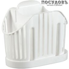 М-пластика М 1160 сушилка для посуды с поддоном, 3 секции, 115×195×160 мм, полипропилен, белый