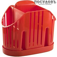 М-пластика М 1160 сушилка для столовых приборов с поддоном, 115×195×160 мм, полипропилен, красный